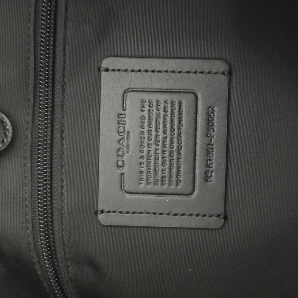 Coach Hudson Messenger Bag In Signature Black Leather - Picture 12 of 14